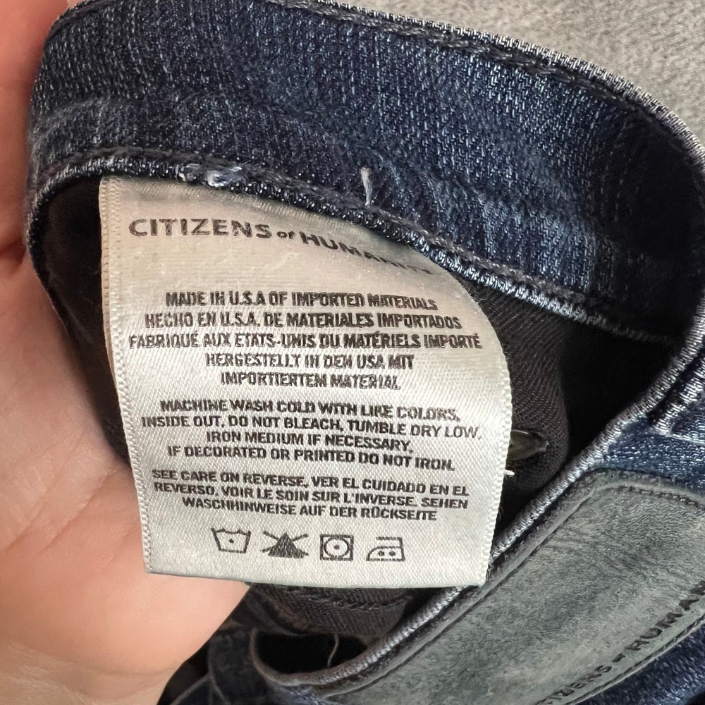 Citizens of Humanity Sid Regular Straight Jeans Mens 34 Dark Wash Patina - Picture 5 of 11